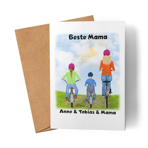 Kiddle-Design Mama Kind Karte Personalisiert mit Name Mutter Kinder Sohn & Tochter Geschenk Muttertagskarte für Mütter Karte Muttertag Geschenk Kiddle-Design Mama Kind Karte Personalisiert mit Name Mutter Kinder Sohn & Tochter Geschenk Muttertagskarte für Mütter Karte Muttertag Geschenk von Kiddle-Design