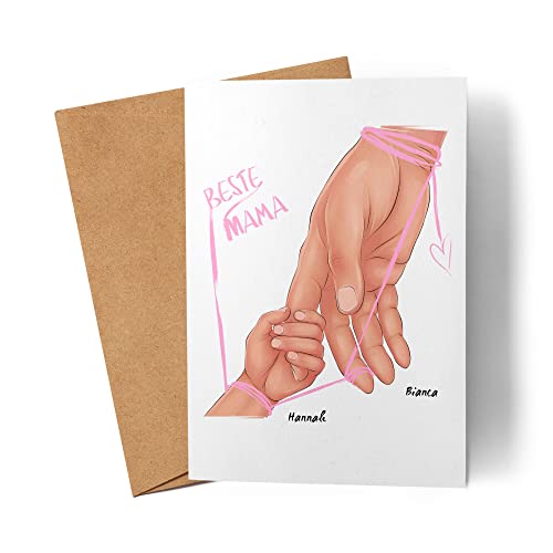 Kiddle-Design Mutter Karte Muttertag Personalisiert für Mama Sohn Tochter Baby Geschenk Mütter Kinder Geschenk Muttertagskarte Kiddle-Design Mutter Karte Muttertag Personalisiert für Mama Sohn Tochter Baby Geschenk Mütter Kinder Geschenk Muttertagskarte von Kiddle-Design