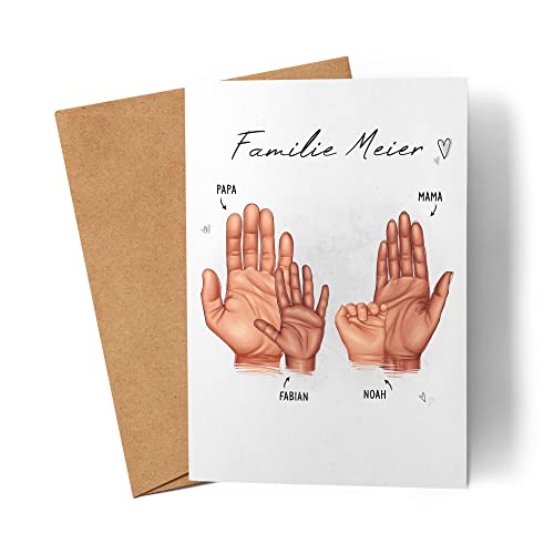 Kiddle-Design Mutter Vater Kind Karte Personalisiert Geschenk Familie Baby Geburt Vatertag Muttertag Babygeschenk Eltern Familienbild 2 Kinder Kiddle-Design Mutter Vater Kind Karte Personalisiert Geschenk Familie Baby Geburt Vatertag Muttertag Babygeschenk Eltern Familienbild 2 Kinder von Kiddle-Design