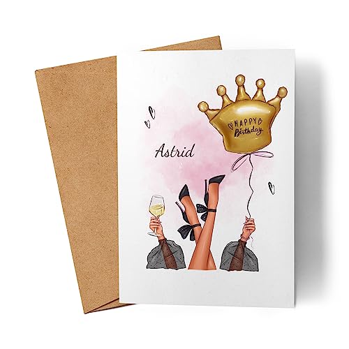 Kiddle-Design Personalisierte Geburtstagskarte für Frauen und Mädchen - Geschenk für 16 18 20 25 und 30 Geburtstage Karte Geldgeschenk von Kiddle-Design