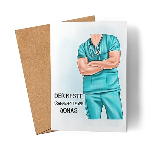 Kiddle-Design Personalisierte Karte für Arzt & Arzthelfer | Dankes- & Abschiedskarte | Name & Spruch anpassbar | Für Medizinstudent & Absolvent von Kiddle-Design