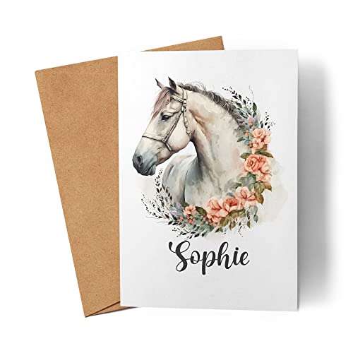 Kiddle-Design Pferde Karte Personalisiert Mädchen Kinder Pferdemädchen Pony Geschenk Namenskissen mit Namen Pferdemotiv Grußkarte Kiddle-Design Pferde Karte Personalisiert Mädchen Kinder Pferdemädchen Pony Geschenk Namenskissen mit Namen Pferdemotiv Grußkarte von Kiddle-Design
