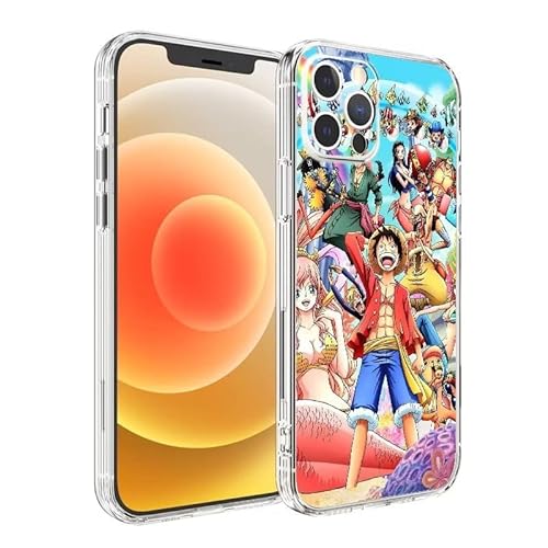 Kidraicy Phone Case Straw Colorful Piece Compatible for iPhone 13 Hats Anime One Manga Collage Character Side Striped Silicone Shockproof Soft Phone Cover von Kidraicy