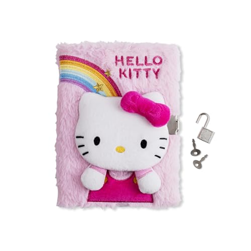 Kids Licensing Hello Kitty Mädchen 3D Secret Diary mit Schloss A5 liniert Plüsch Notizbuch für Schule von Kids Licensing