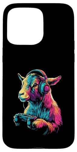 Goat Lovers Gaming Kopfhörer Design Lustige Ziege Hülle für iPhone 15 Pro Max von Kids Goat Designs