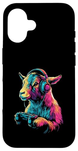 Goat Lovers Gaming Kopfhörer Design Lustige Ziege Hülle für iPhone 16 von Kids Goat Designs