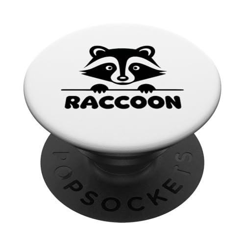 Waschbär Waschbär Minimalistisches Tiergesicht Natur Design für Kinder PopSockets Klebender PopGrip von Kids Pets And Animals