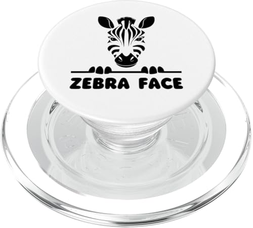 Zebra Minimalistisches Tiergesicht Natur Design für Kinder PopSockets PopGrip für MagSafe von Kids Pets And Animals