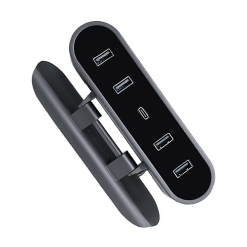 Auto USB Shunt Hub Schnell Kompatibel Für Modell 3/Y 2021-2023 Multiport Dockingstation Powered Splitter Zubehör Dockingstation Mittelkonsole Zubehör Transformeradapter Glovebox USB Hub 4 von KieTeiiK