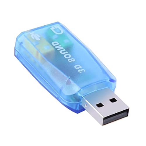 Externe USB-Soundkarte 5.1-Kanal 3D-Audio-Adapter 3,5 mm Headset-Mikrofon Ersatz für PCs Desktop Notebook 5.1 Kanal Soundkarte für Laptop Gaming Stecker und Verwendung kein Treiber erforderlich von KieTeiiK