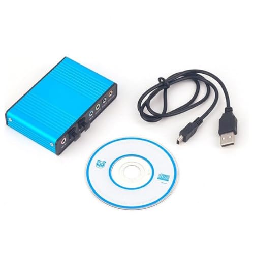 USB 5.1/7.1 Externe Soundkarte Soundbox Dynamischer 3D Surround Sound Bis zu 6 Lautsprecher Gleichzeitige Aufnahme und Wiedergabe USB Externer Soundkartenadapter 5.1 7.1 Spdif Optisch von KieTeiiK