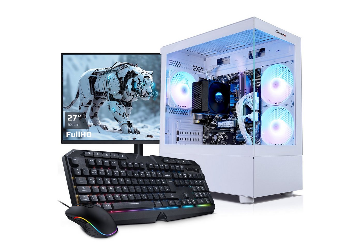 Kiebel Allround PC-Komplettsystem (27", AMD Ryzen 5 AMD Ryzen 5 5600GT, Radeon Vega, 16 GB RAM, 2000 GB SSD, RGB-Beleuchtung, WLAN) von Kiebel