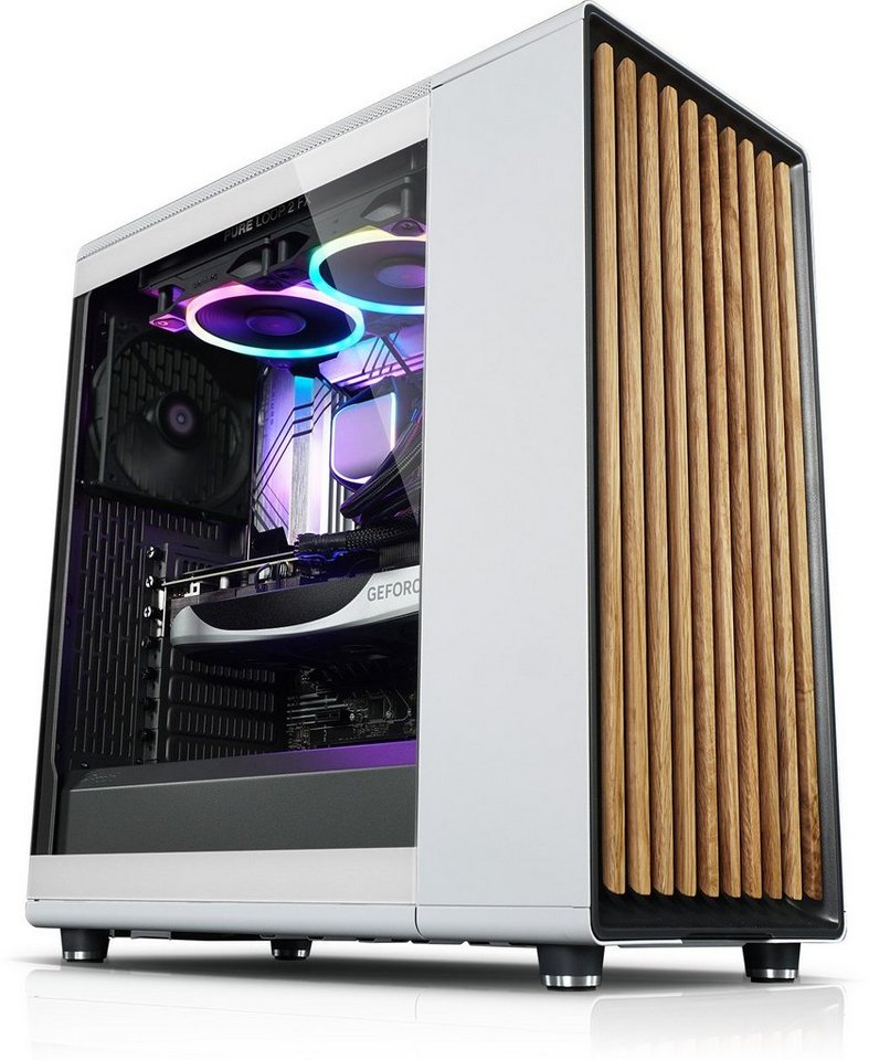 Kiebel Black Forest White VII Gaming-PC (AMD Ryzen 7 AMD Ryzen 7 7700X, RX 7600 XT, 32 GB RAM, 1000 GB SSD, Wasserkühlung, WLAN) von Kiebel