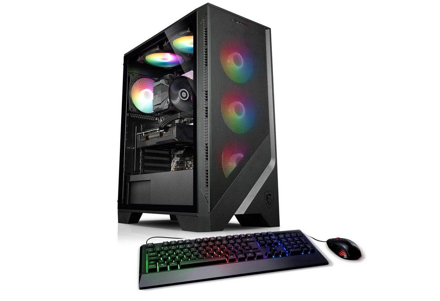 Kiebel Cobra V Gaming-PC (AMD Ryzen 5 AMD Ryzen 5 5500, RX 6600, 16 GB RAM, 1000 GB SSD, Luftkühlung, RGB-Beleuchtung) von Kiebel