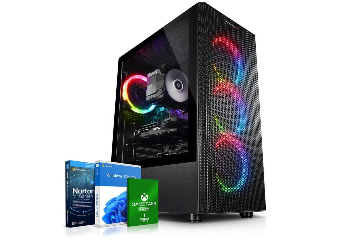 Kiebel Firestorm 14 Gaming-PC (Intel Core i5 Intel Core i5-14500, RTX 4060, 16 GB RAM, 1000 GB SSD, Luftkühlung, ARGB-Beleuchtung) von Kiebel