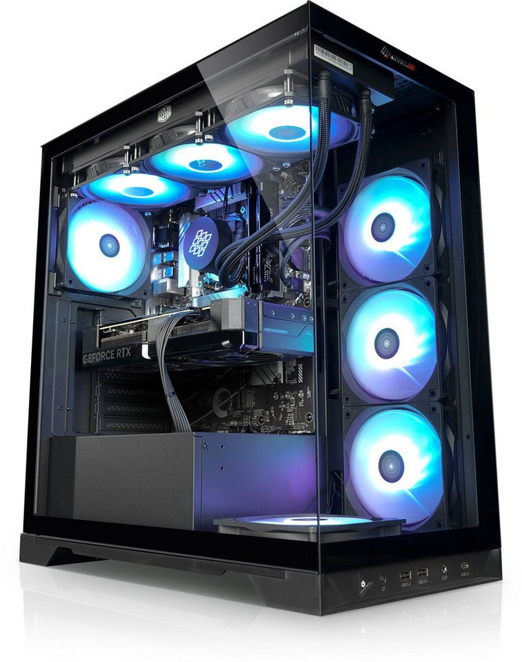 Kiebel Invader VIII Gaming-PC (AMD Ryzen 7 AMD Ryzen 7 8700F, RX 7600 XT, 32 GB RAM, 1000 GB SSD, Wasserkühlung, WLAN, ARGB-Beleuchtung) von Kiebel