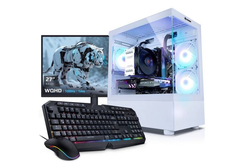 Kiebel Invader XS VIII Gaming-PC-Komplettsystem (27", AMD Ryzen 7 AMD Ryzen 7 8700F, RX 7600 XT, 32 GB RAM, 1000 GB SSD, WLAN, ARGB-Beleuchtung) von Kiebel