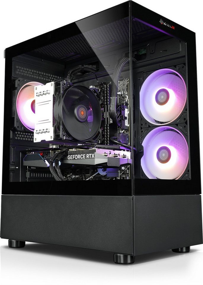 Kiebel InvaderXS VIII Gaming-PC (AMD Ryzen 7 AMD Ryzen 7 8700F, RTX 5060 Ti, 32 GB RAM, 1000 GB SSD, Luftkühlung, WLAN, ARGB-Beleuchtung) von Kiebel