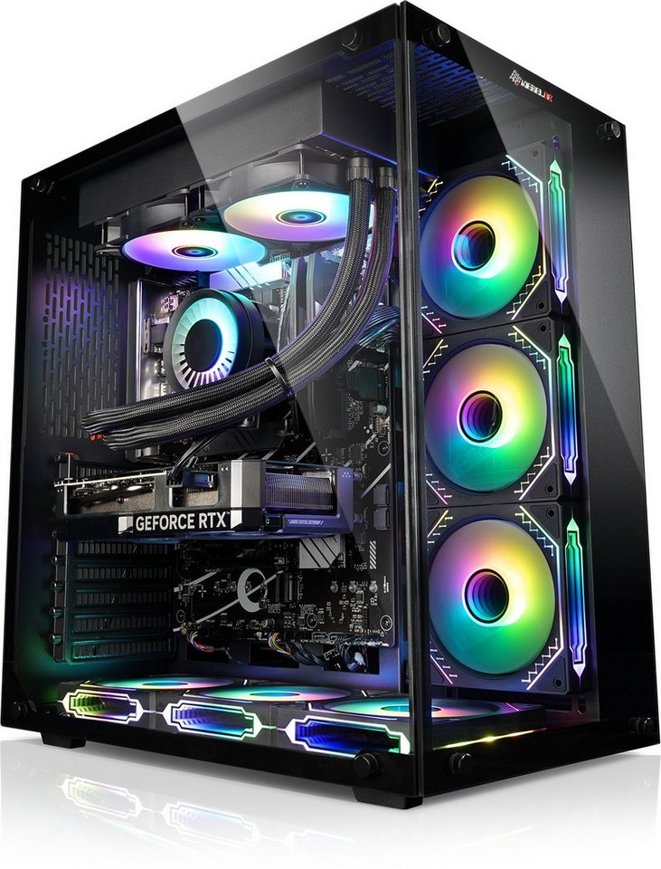 Kiebel Panorama Gaming-PC (AMD Ryzen 7 AMD Ryzen 7 5800X, RTX 4070, 32 GB RAM, 1000 GB SSD, Wasserkühlung, RGB-Beleuchtung) von Kiebel