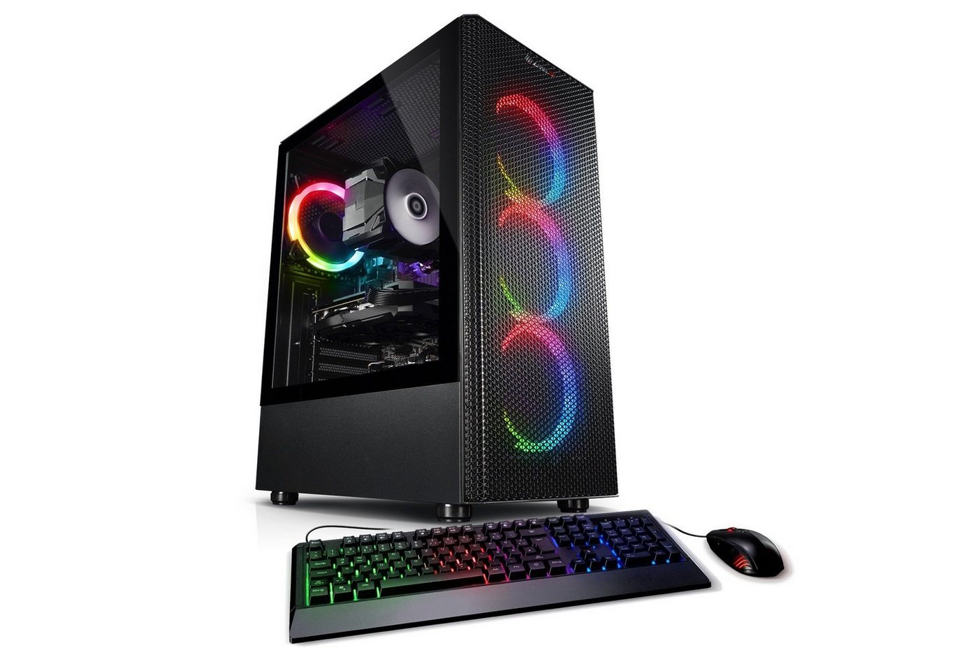 Kiebel Raptor 12 Gaming-PC (Intel Core i5 Intel Core i5-12400F, RTX 4060, 32 GB RAM, 1000 GB SSD, Luftkühlung, ARGB-Beleuchtung, WLAN) von Kiebel