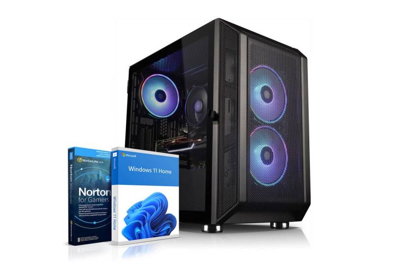 Kiebel Raptor V Gaming-PC (AMD Ryzen 5 AMD Ryzen 5 5600G, RTX 4060 Ti, 16 GB RAM, 1000 GB SSD, Luftkühlung, ARGB-Beleuchtung) von Kiebel