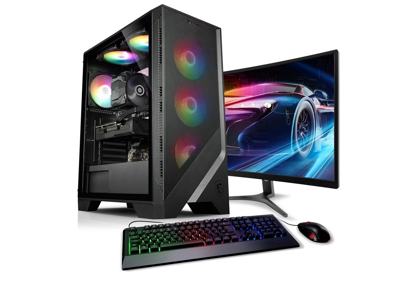 Kiebel Starter PC-Komplettsystem (24, AMD Ryzen 5 AMD Ryzen 5 4600G, Radeon Vega, 16 GB RAM, 1000 GB SSD, ARGB-Beleuchtung)" von Kiebel