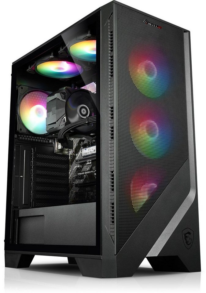 Kiebel Viper V Gaming-PC (AMD Ryzen 5 AMD Ryzen 5 5600G, Radeon Vega, 16 GB RAM, 1000 GB HDD, 500 GB SSD, Luftkühlung, ARGB-Beleuchtung, WLAN) von Kiebel