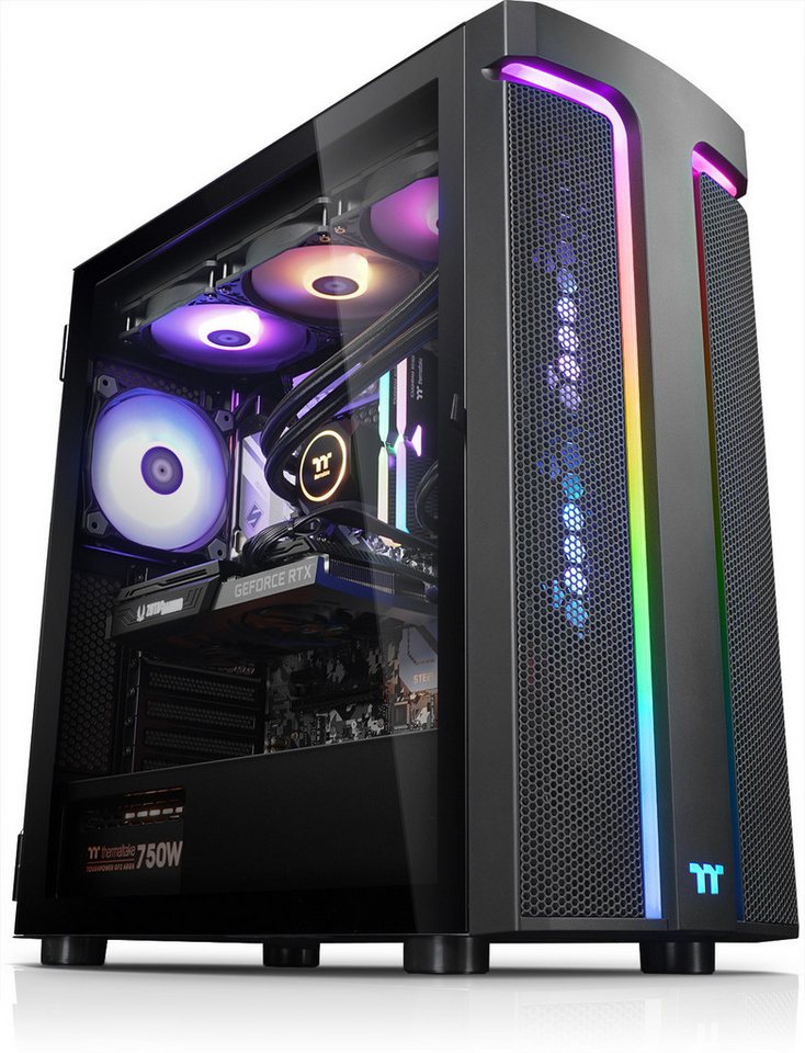 Kiebel Vulkano V Gaming-PC (AMD Ryzen 7 AMD Ryzen 7 5800X, RTX 4060, 32 GB RAM, 2000 GB SSD, Wasserkühlung, ARGB-Beleuchtung, WLAN) von Kiebel