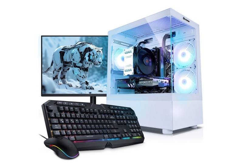 Kiebel Invader XS 12 Gaming-PC-Komplettsystem (27", Intel Core i5 Intel Core i5-12400F, RTX 3050, 16 GB RAM, 1000 GB SSD, ARGB-Beleuchtung, WLAN) von Kiebel