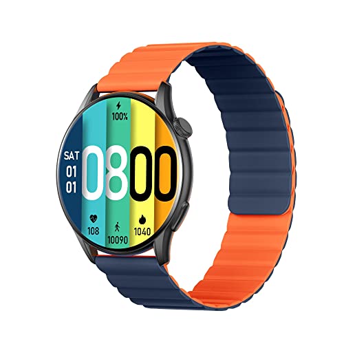 Kieslect Kr Pro Smartwatch für Herren, Damen, mit Bluetooth-Anrufen, 3,6 cm (1,43 Zoll), FHD Amoled Smartwatch mit 70 Sportmodi, wasserdicht IP68, mit Herzfrequenz SpO2, Schlafmonitor, 2 Riemen von Kieslect