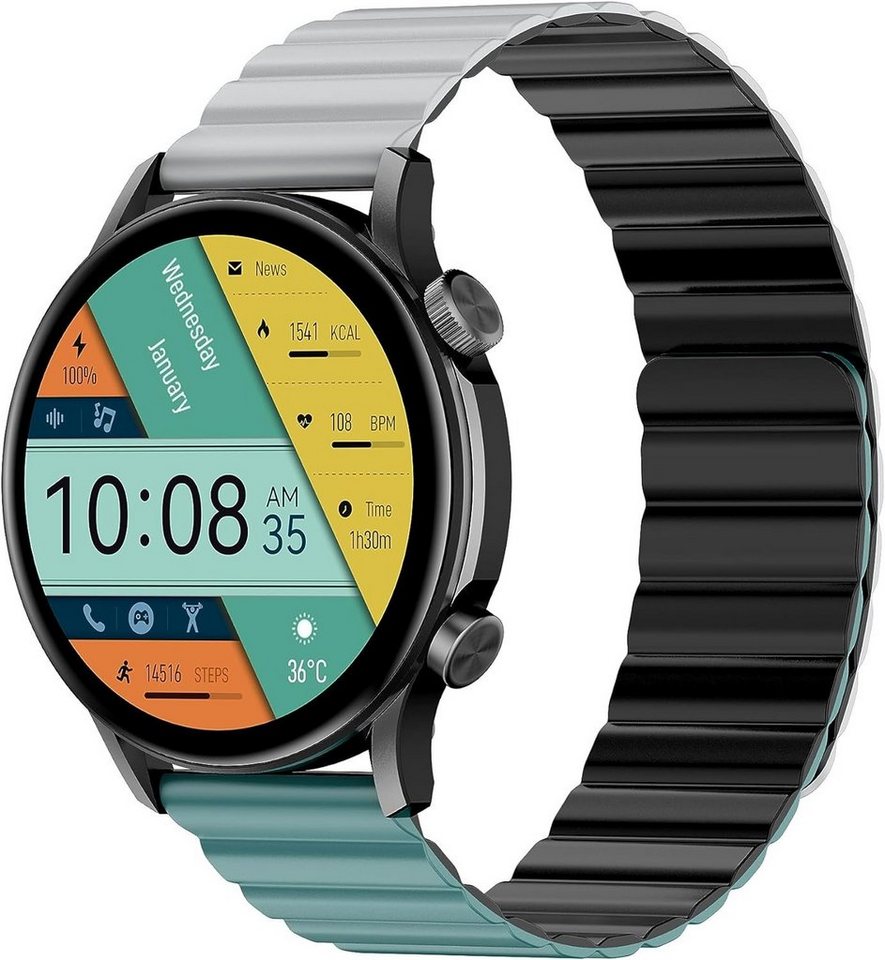 Kieslect Smartwatch (1,43 Zoll, Android, iOS), Damen Herren mit Telefonfunktion IP68 Wasserdicht SpO2 von Kieslect