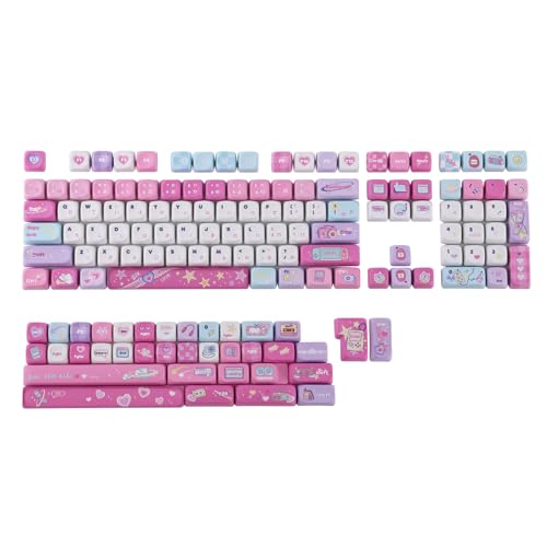 KiiBOOM X Elyxirine Digitale Träume: Pastell Y2K Keycap Set, 144 Tasten MOA Profil PBT Keycaps für mechanische Tastatur, Kompatibel mit ANSI/ISO, 60%, 65%, 75%, TKL, Full-Sized Layout KiiBOOM X Elyxirine Digitale Träume: Pastell Y2K Keycap Set, 144 Tasten MOA Profil PBT Keycaps für mechanische Tastatur, Kompatibel mit ANSI/ISO, 60%, 65%, 75%, TKL, Full-Sized Layout von KiiBoom