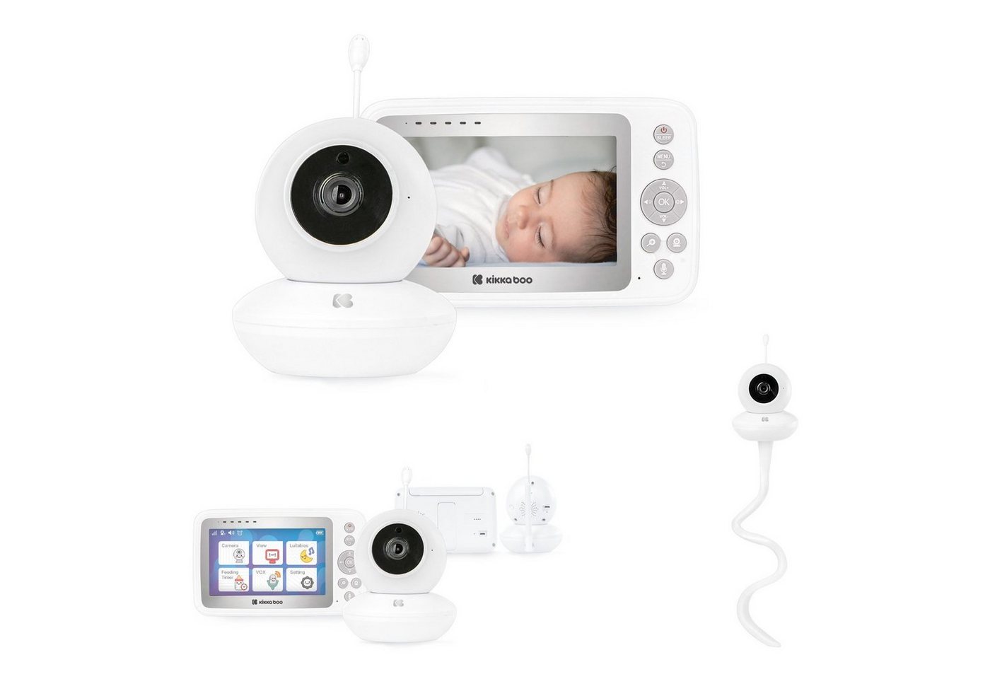 Kikkaboo Babyphone Babyphone Aneres, FHSS-Technologie, Schlaflieder, Nachtsicht, Alarm von Kikkaboo