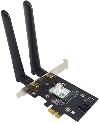 Killer Wi-Fi 6 AX1650 PCIe Karte für Desktop PC mit integriertem Killer AX1650 Modul - Dual Band, 2x2 Wi-Fi 6/11AX, Bluetooth 5.1 von KILLER