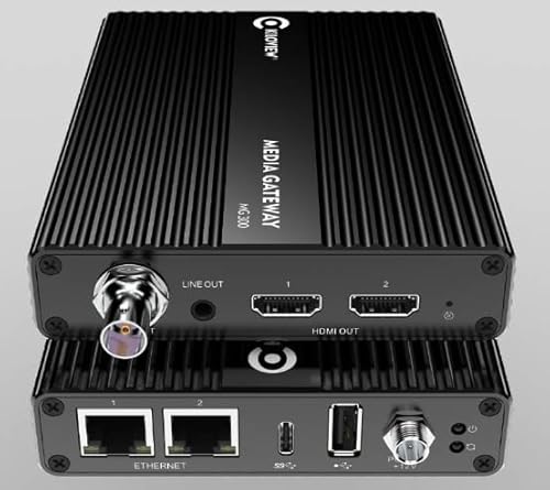 Kiloview MG300 V2 4K NDI-HX/SRT/RTSP/HLS zu SDI/HDMI Decoder (Schwarz) Kiloview MG300 V2 4K NDI-HX/SRT/RTSP/HLS zu SDI/HDMI Decoder (Schwarz) von Kiloview