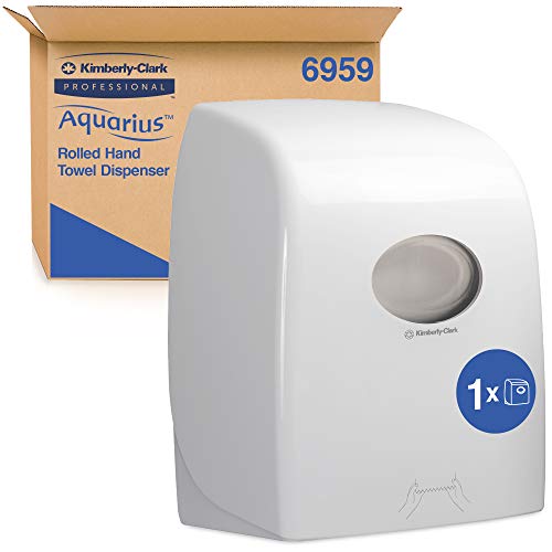 Aquarius Handtuch-Spender 6959 - Papierhandtuch-Spender - weißer Rollenhandtuchspender von Kimberly-Clark Professional