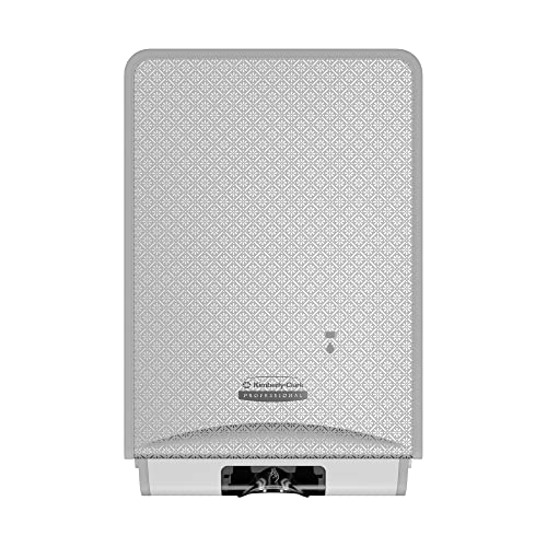 Automatischer Handseifen- und Desinfektionsmittelspender aus der Kimberly-Clark Professional ICON-Serie (53694), mit silberfarbener Blende im Mosaikdesign; 1 Spender und 1 Blende pro Verkaufseinheit von Kimberly-Clark Professional
