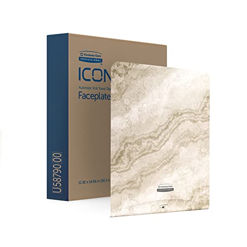 Kimberly-Clark Professional ICON-Blende (58790), Design „Warmer Marmor“, für den automatischen Rollenhandtuchspender; 1 Blende pro Verkaufseinheit von KIMBERLY-CLARK