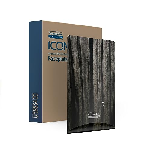 Kimberly-Clark Professional ICON-Blende (58834), Design „Ebenholzmaserung“, für den automatischen Handseifen- und Desinfektionsmittelspender; 1 Blende pro Verkaufseinheit von Kimberly-Clark Professional