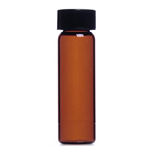 KIMBLE 60920d-4 Borosilikat Glas amber Gewinde Probe Flakon mit lange Gummi gefüttert schwarz Phenolharz-Schließung, 4 Drams (Fall 1152) von Kimble
