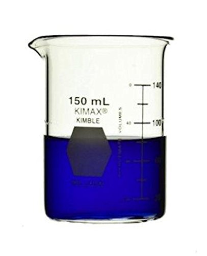 Kimble Chase KIMAX 14000-150 Borosilikatglas, niedrige Form, 150 ml Fassungsvermögen, 48 Stück von Kimble