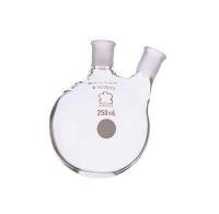 Kimble Chase KIMAX 605020-0624 Destillierflasche aus Borosilikatglas, zweihalsilikatglas, Rundboden, Seitenhals, abgewinkelt, 250 ml Fassungsvermögen von Kimble