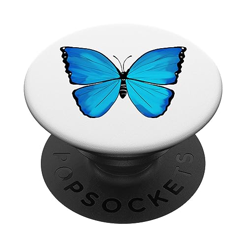 Blauer Schmetterling weißer Hintergrund PGBU78 PopSockets Klebender PopGrip Blauer Schmetterling weißer Hintergrund PGBU78 PopSockets Klebender PopGrip von Kimique