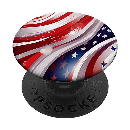 Patriotische Flagge der USA PopSockets mit austauschbarem PopGrip von Kimique