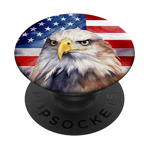 Patriotische Flagge und Adler der USA PopSockets Klebender PopGrip Patriotische Flagge und Adler der USA PopSockets Klebender PopGrip von Kimique