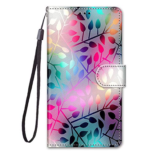 KimsCase für Huawei P10 Lite Hülle Leder Silikon Case Magnetisch Kawaii Kickstand Schutzhülle Hüllen Brieftasche Handyhülle Flip Motiv Tier Muster Design Cover von KimsCase