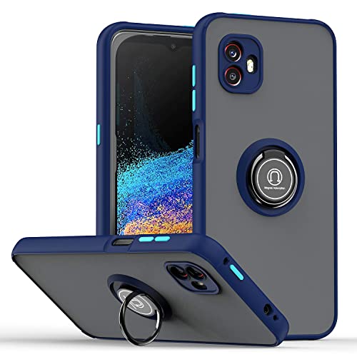 KimsCase für Samsung Galaxy XCover 6 Pro Hülle mit Ring Magnetisch PC + Silikon Bumper Case Kickstand Hüllen Handyhülle Motiv Tier Muster Design Cover, Blau B KimsCase für Samsung Galaxy XCover 6 Pro Hülle mit Ring Magnetisch PC + Silikon Bumper Case Kickstand Hüllen Handyhülle Motiv Tier Muster Design Cover, Blau B von KimsCase