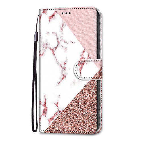 KimsCase für Xiaomi 11T/Xiaomi 11T Pro Hülle Leder Silikon Case Magnetisch Kawaii Kickstand Schutzhülle Hüllen Brieftasche Handyhülle Flip Motiv Tier Muster Design Cover von KimsCase