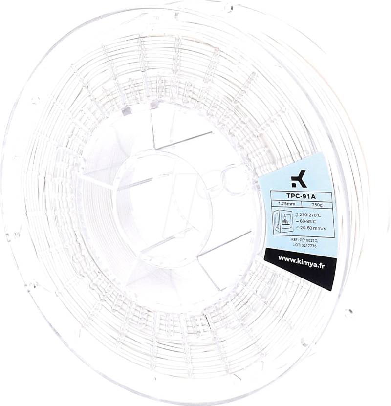 KIMYA PE1002TQ - Filament, TPC-91A, Weiß, 1,75 mm, 750 g von Kimya