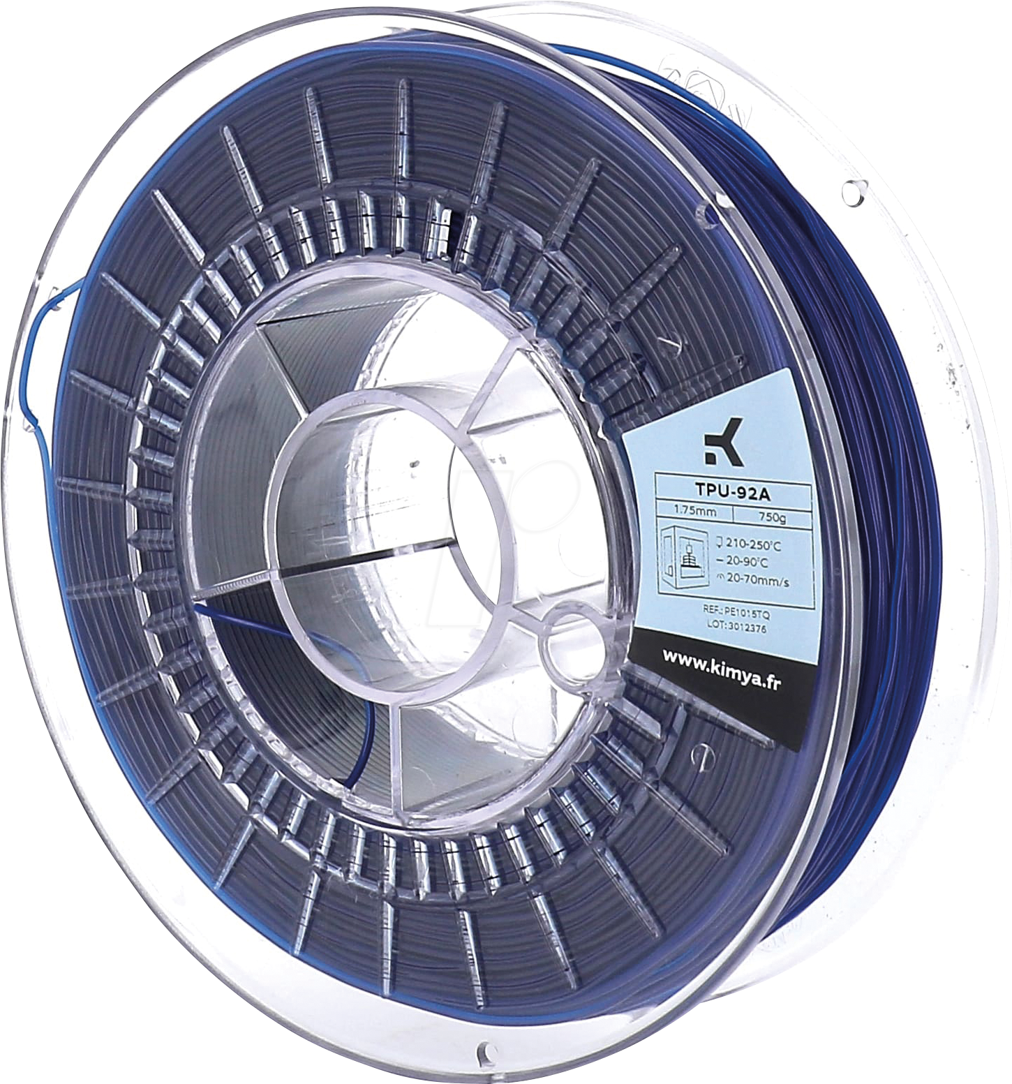 KIMYA PE1015TQ - Filament, TPU-92A, Blau, 1,75 mm, 750 g von Kimya